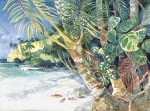 Kubulau Beach tropical island painting Margy Gates