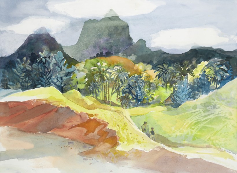 Fiji Island Labasa watercolor painting Margy Gates