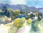 Ojai watercolor painting Margy Gates